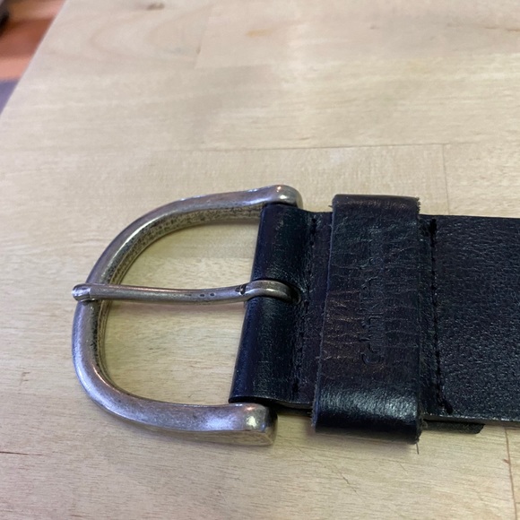 Black leather belt. Size small. {377} - Picture 4 of 8
